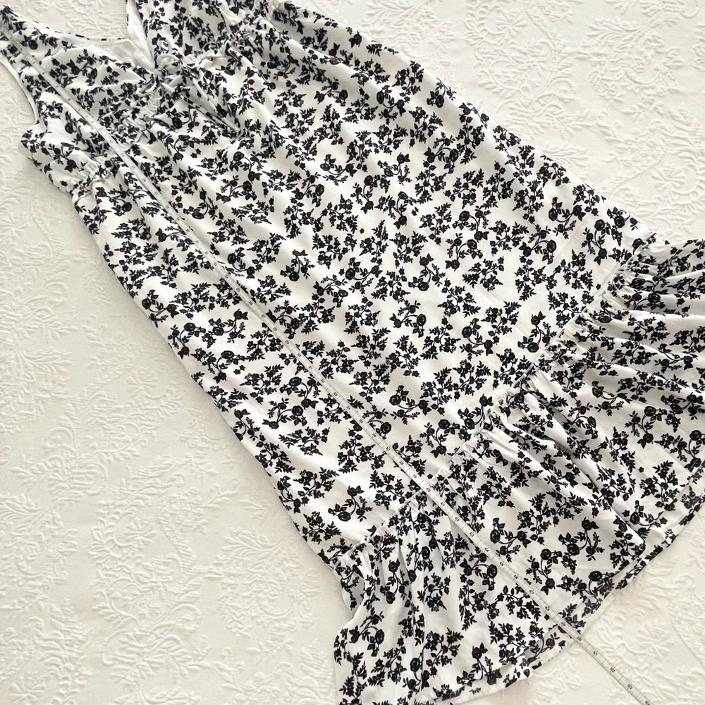 NWOT Lulus Style That Blooms White Floral Print Tiered Midi Dress Xlarge - Picture 12 of 12